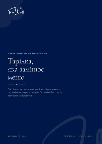 Тарілка · BeWell